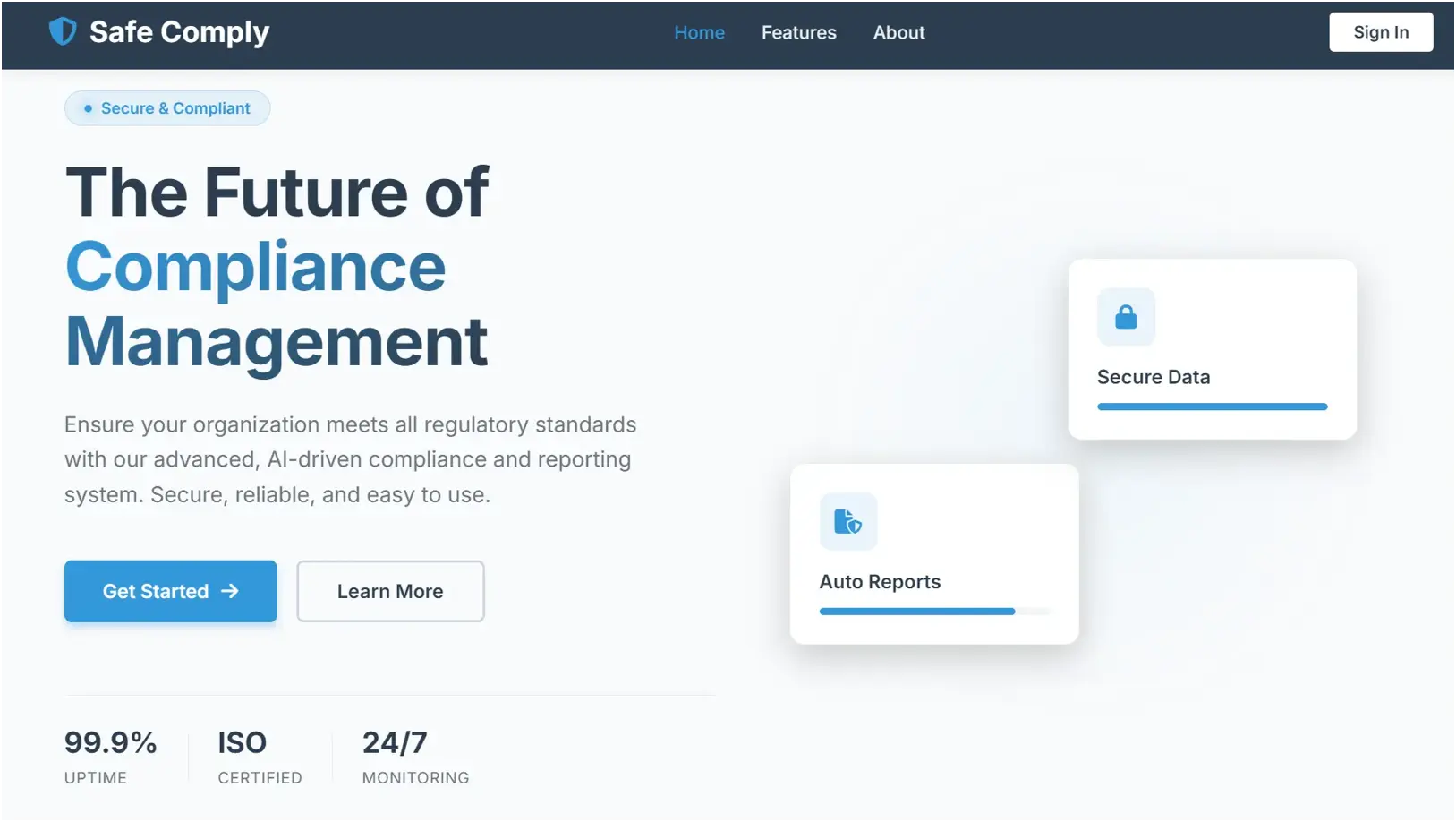 نظام الامتثال الآمن - صفحة الترحيب